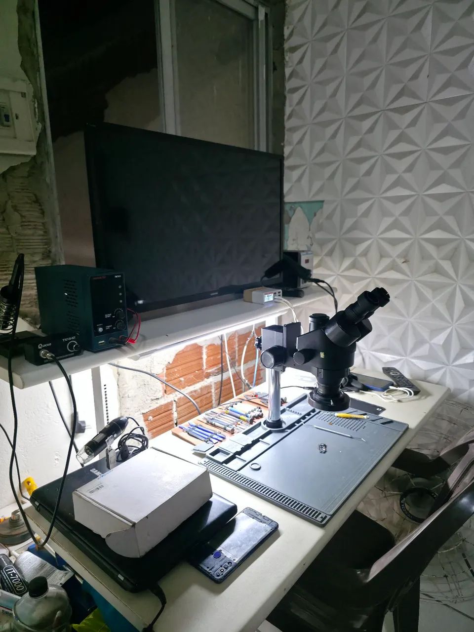 Microscópio trinocular completo - Foto 3