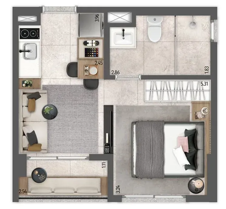 PLANTA 29m²