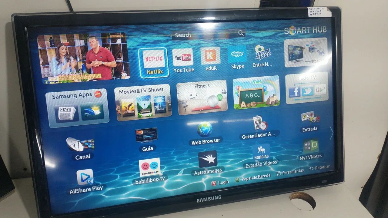 TV SAMSUNG 32" SMART A CABO, DIGITAL LED
