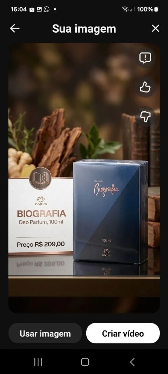 Perfume Natura Biografia 100ml Original