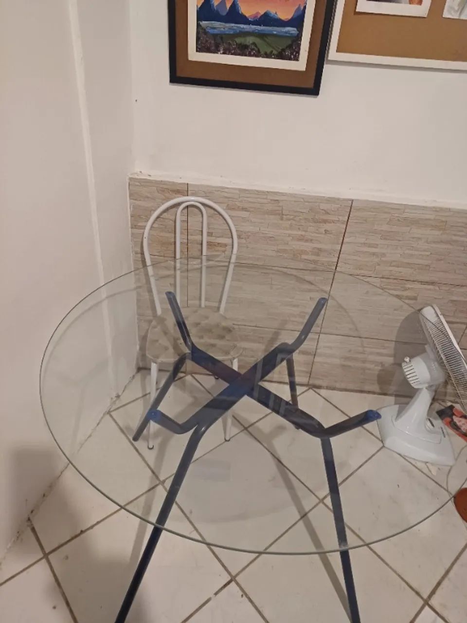 Mesa de vidro com cadeira - Foto 2