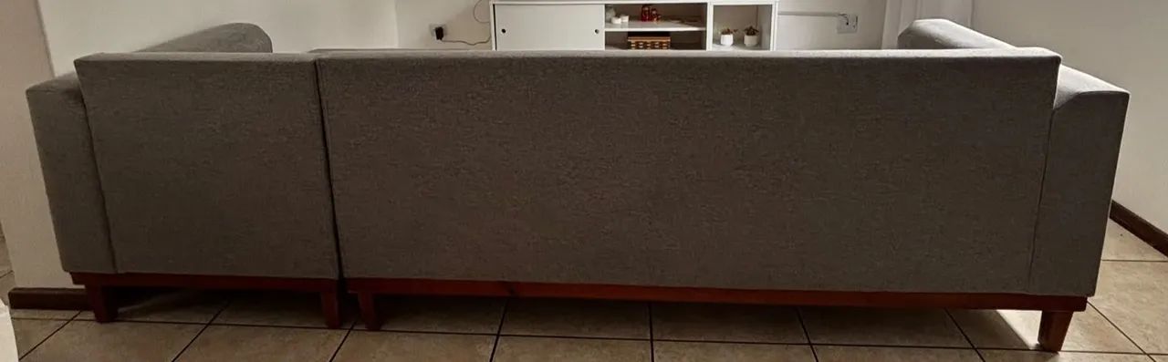 Sofá em L cinza  Venda ou troca - Foto 3