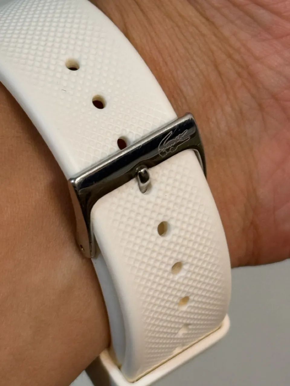 Relógio Lacoste Branco pulseira borracha - Foto 3