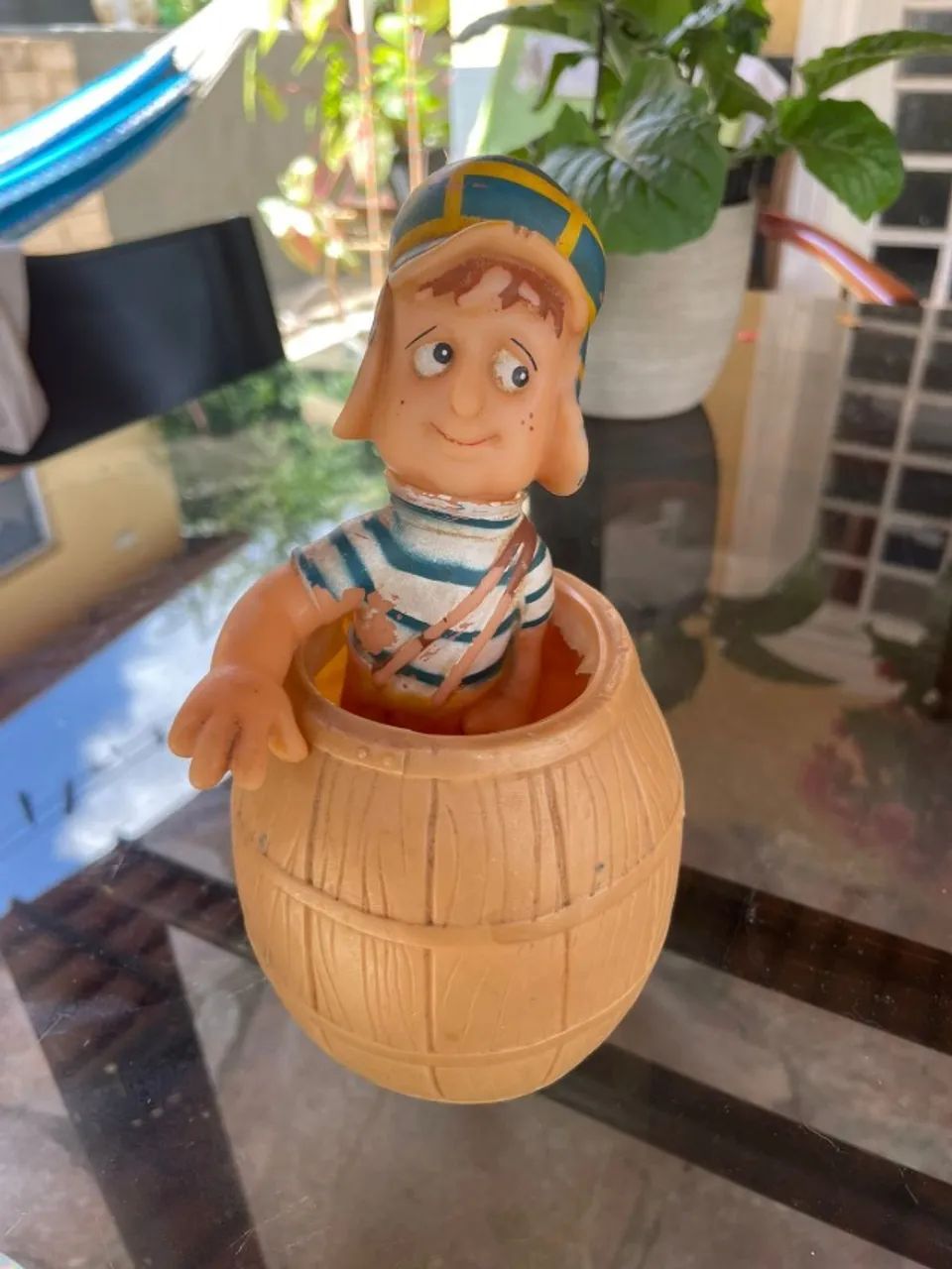 Boneco Chaves com Barril(raro) ambos de borracha, Original. - Foto 3