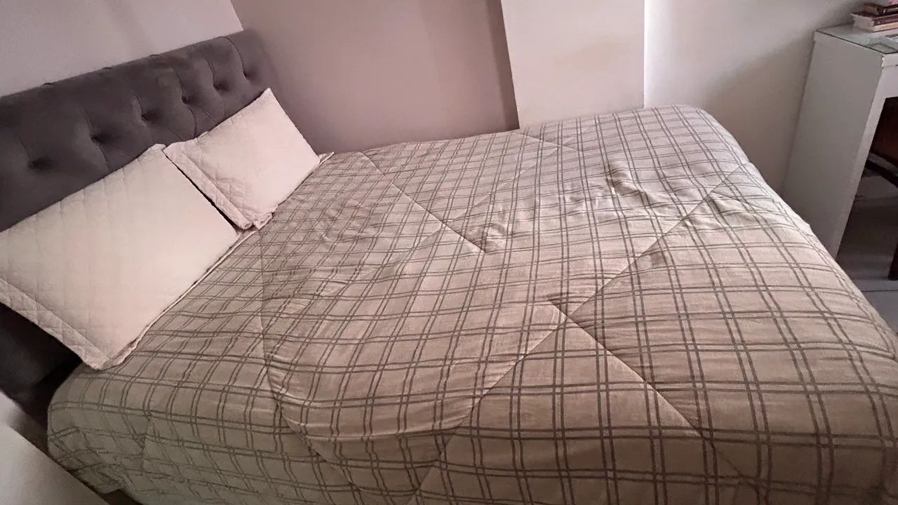 Cama queen ortobom - cabeceira de brinde - Foto 3