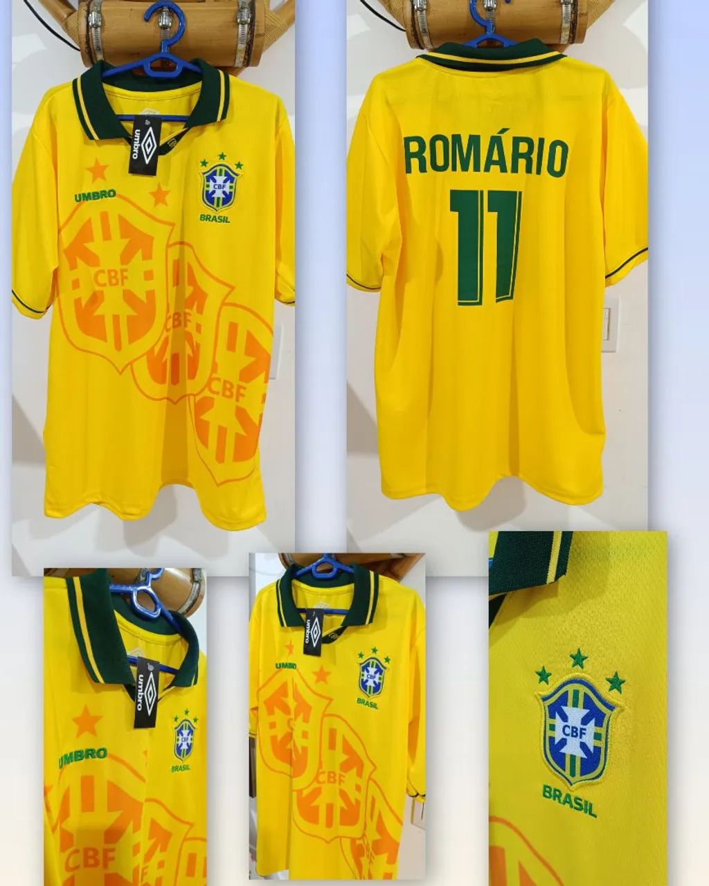 Camisa Brasil retrô Romário Copa 94 