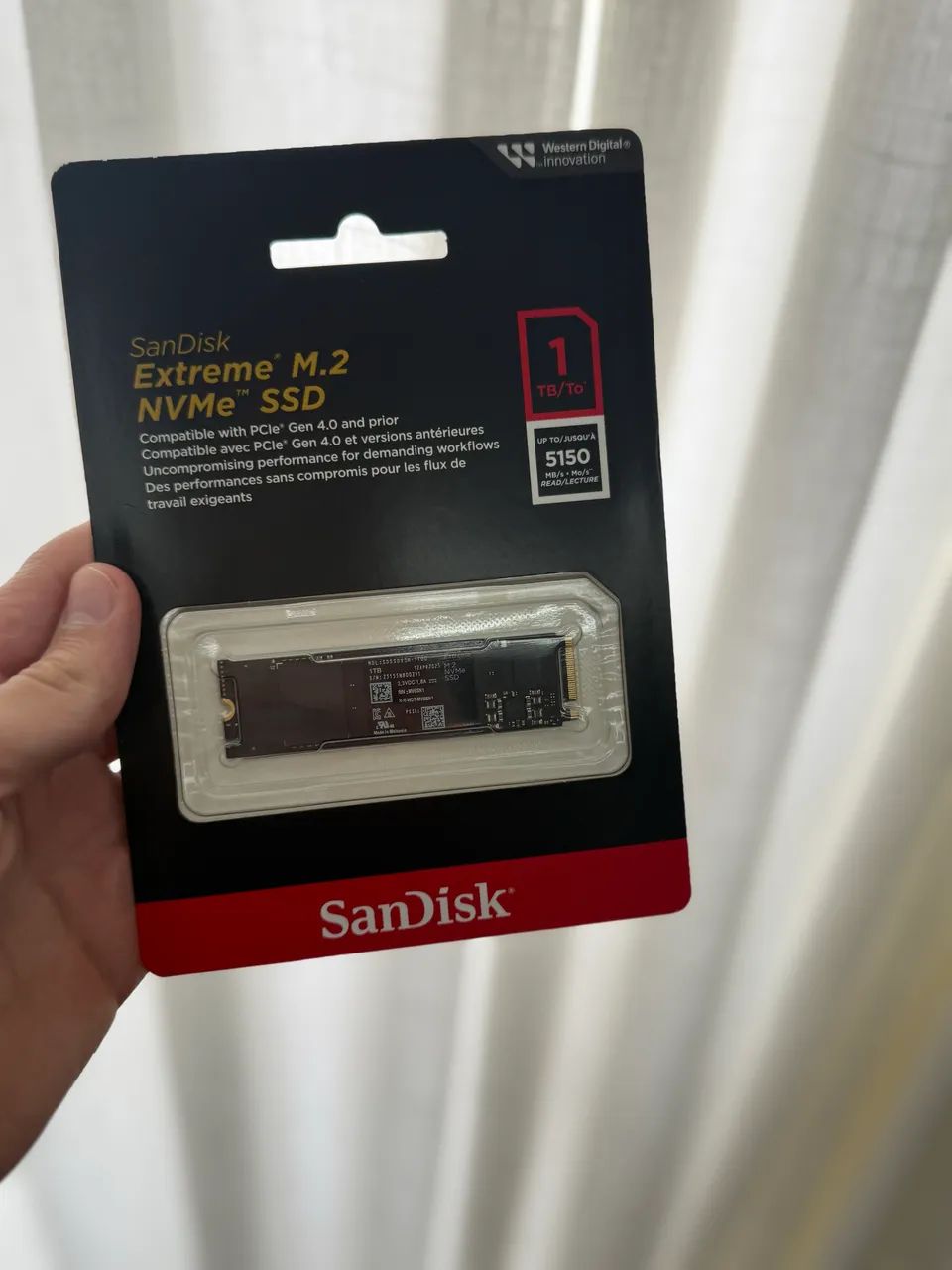 SSD SanDisk Extreme 1TB M.2 PCle NVMe Leitura 5150MB/s e Gravação acima de 4900mb/S [NOVO]