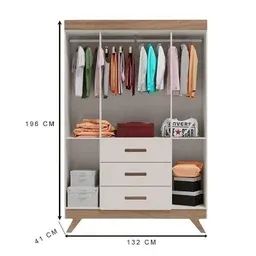 Quarto de Bebê Completo - Berço + Guarda-Roupa + Cômoda - Foto 2