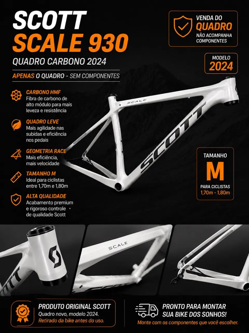 Quadro Scott Scale 930 Carbono - M 