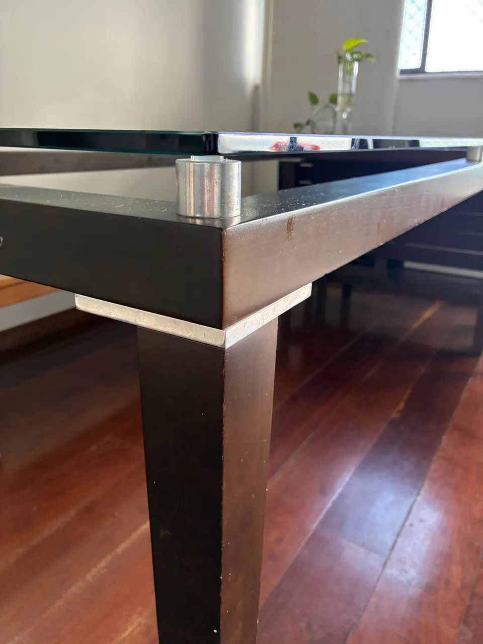 Mesa de MADEIRA e vidro - Foto 2