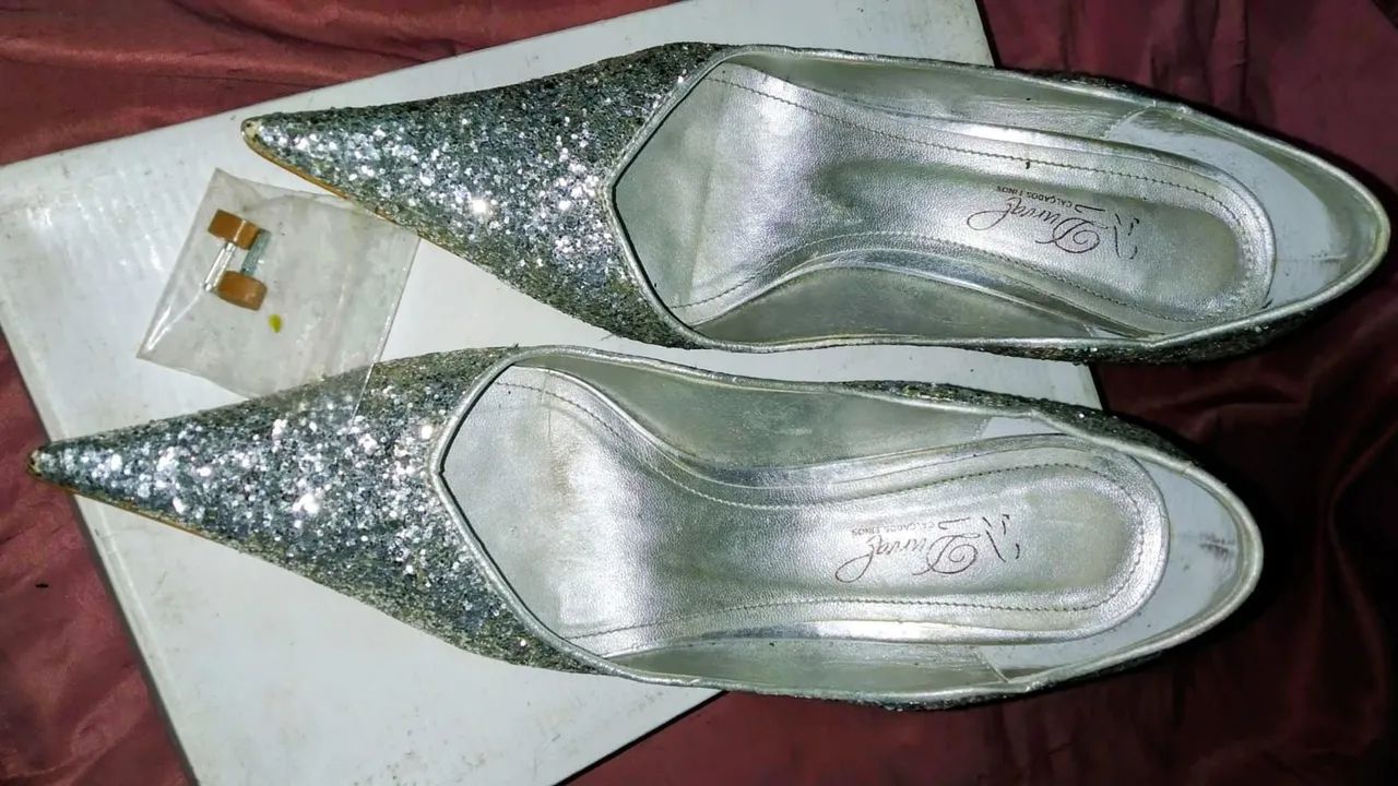Sapato de festa prata