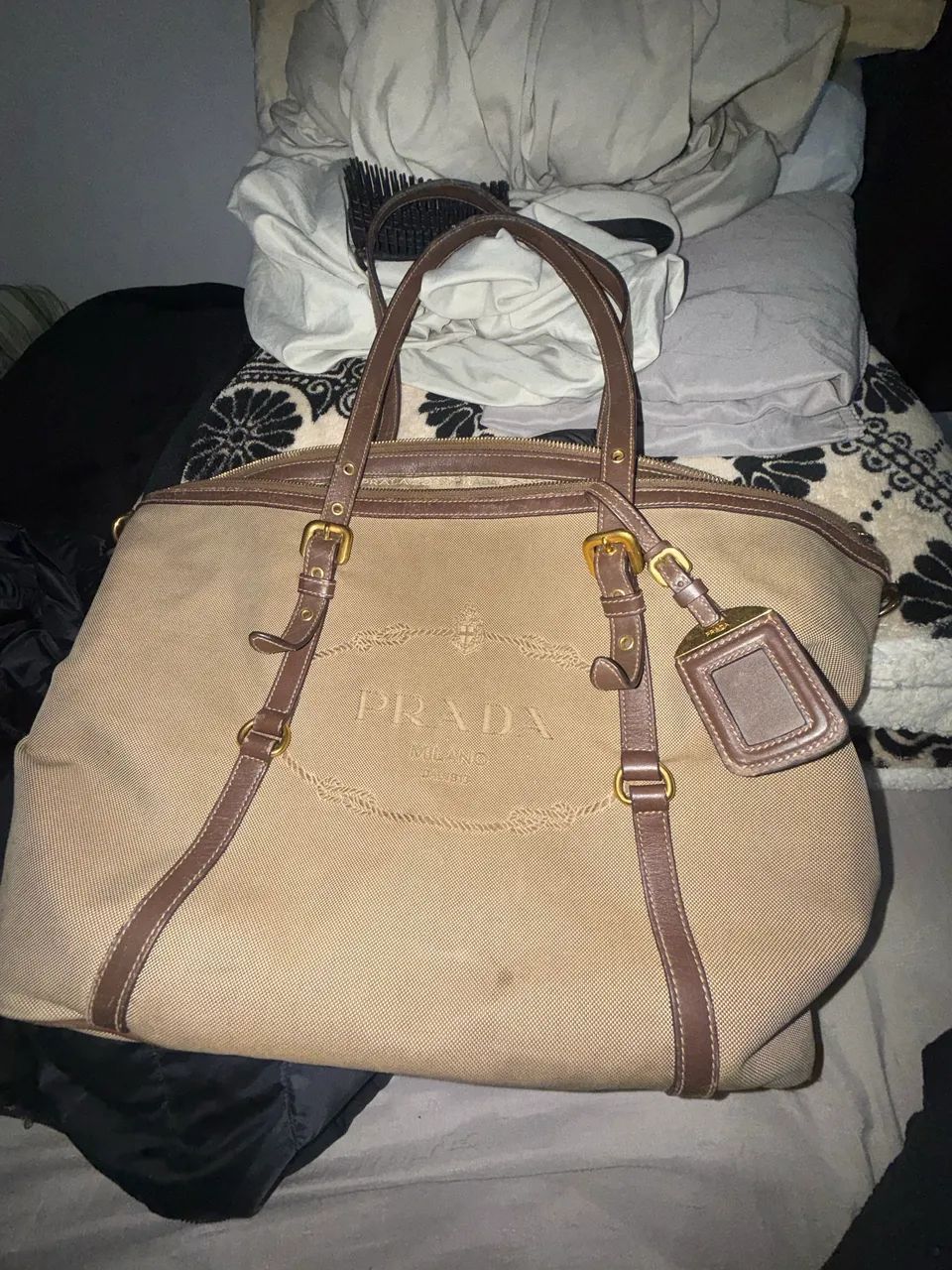 Bolsa Prada Milano Paris - Original | Canvas e Couro - Foto 5