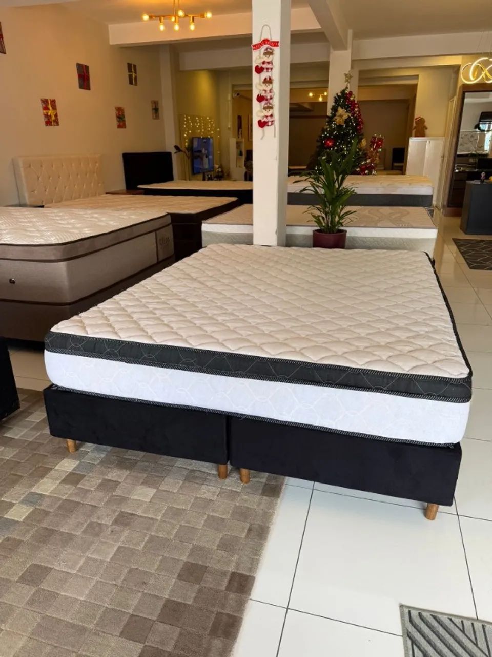 Cama box QUEEN CASTOR COM COLCHÃO - Entrego!  - Foto 3