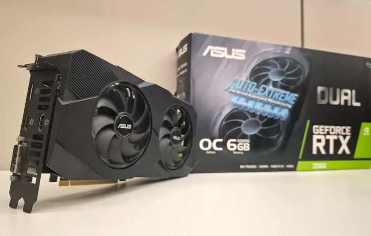 Placa de vídeo Asus RTX 2060 6GB OC Dual Fan LED - Na caixa! - Foto 4