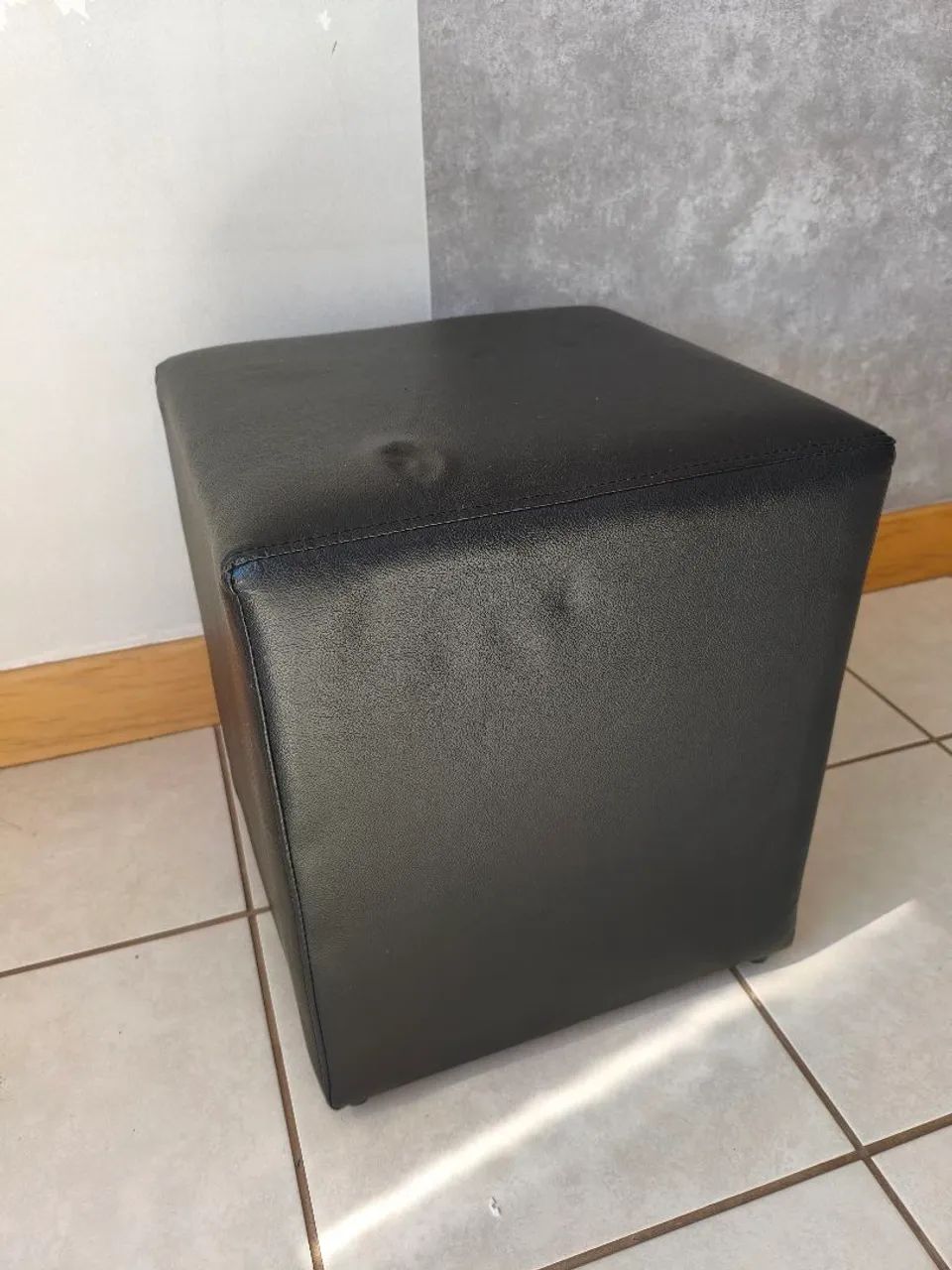 Puff Preto Corino - Foto 2