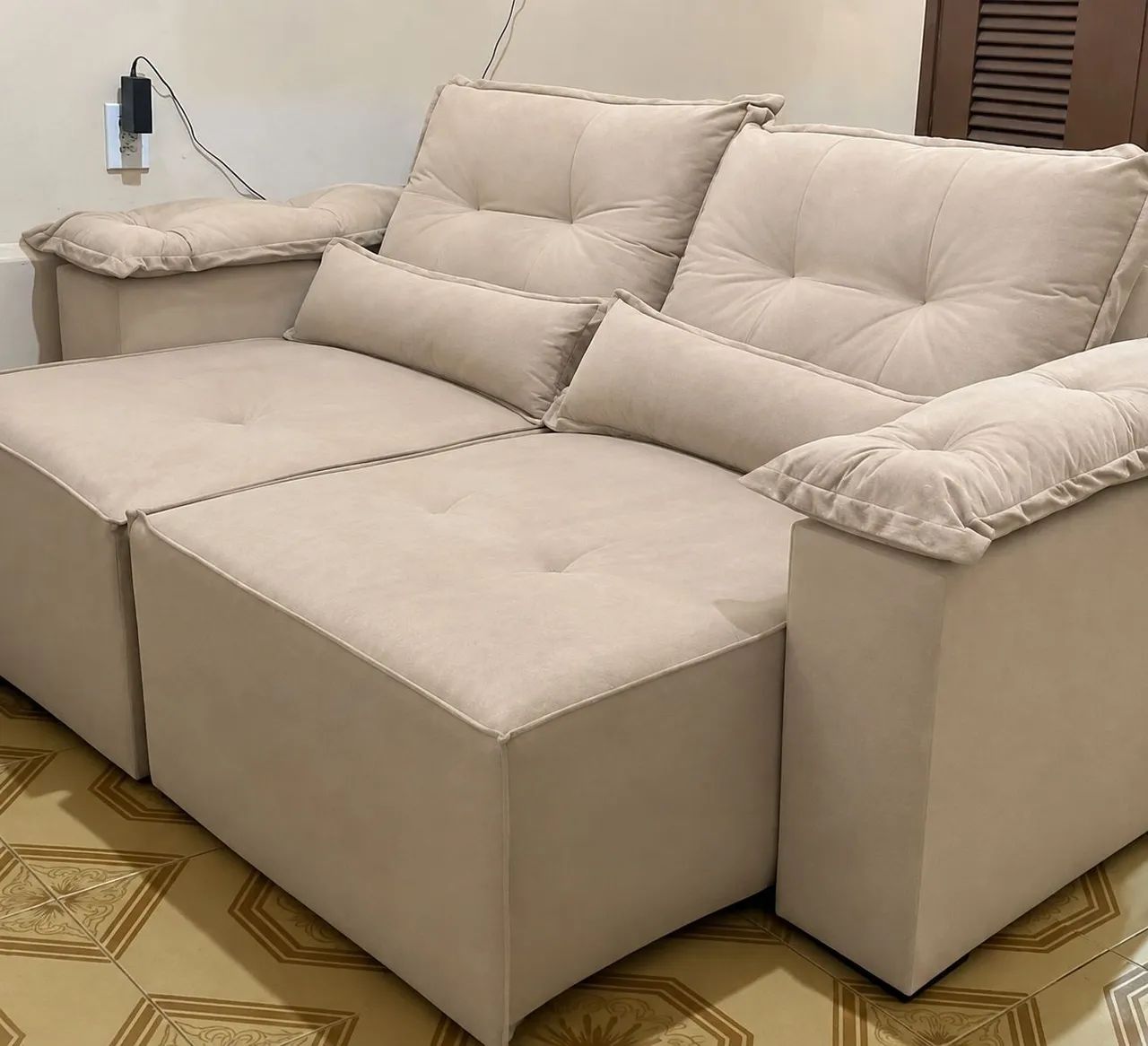 Sofa retrátil reclináveis direito da fabrica