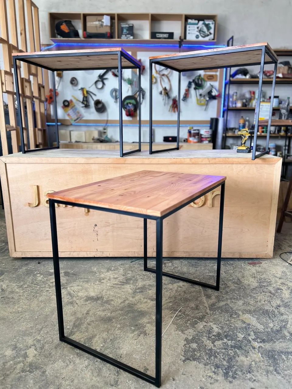 Mesa estilo industrial 