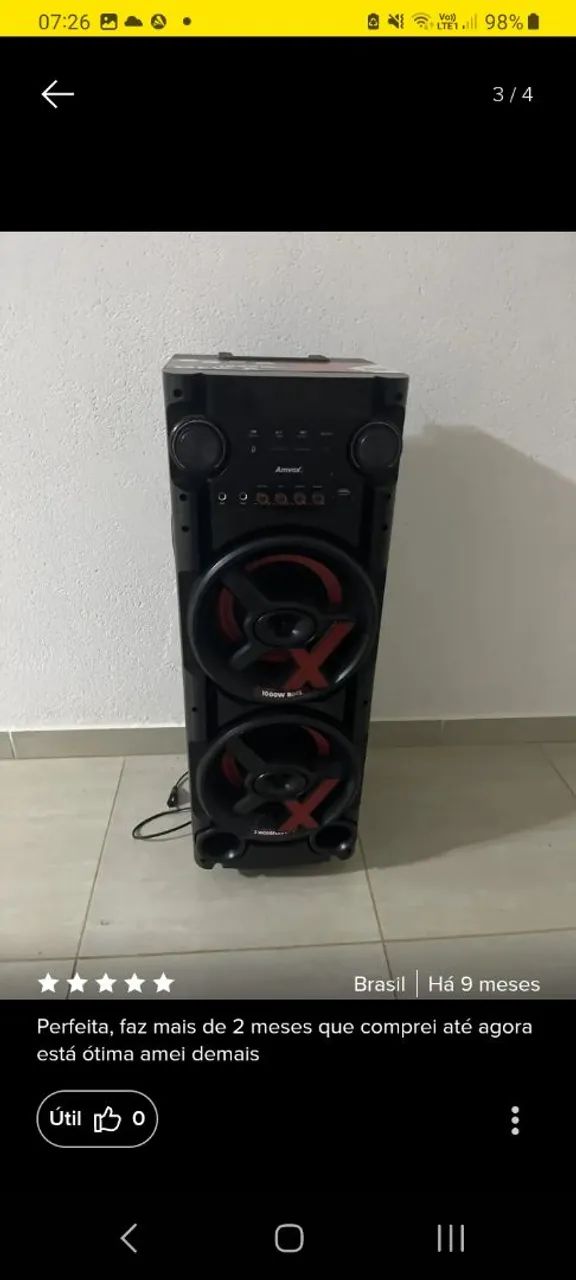 Som X1000W seminovo.  - Foto 2
