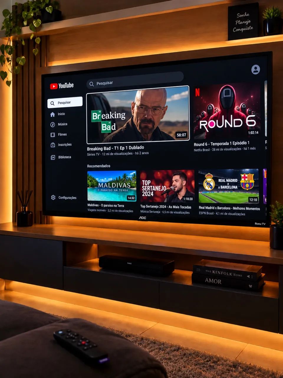 Smart TV AOK Roku 32? Excelente estado, funcionando perfeitamente - Foto 3