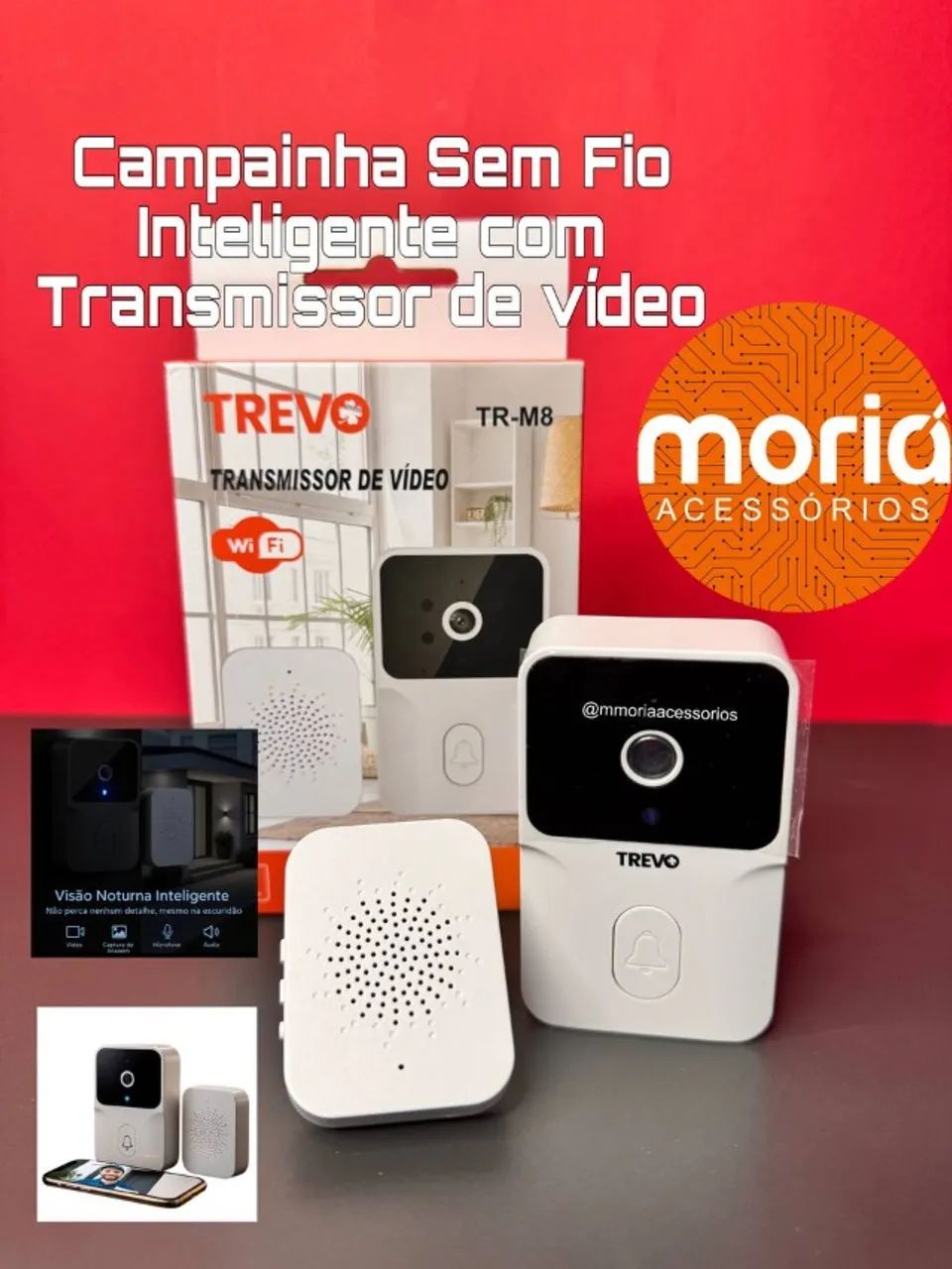 Campainha Inteligente com Câmera Wi-Fi  - Foto 3