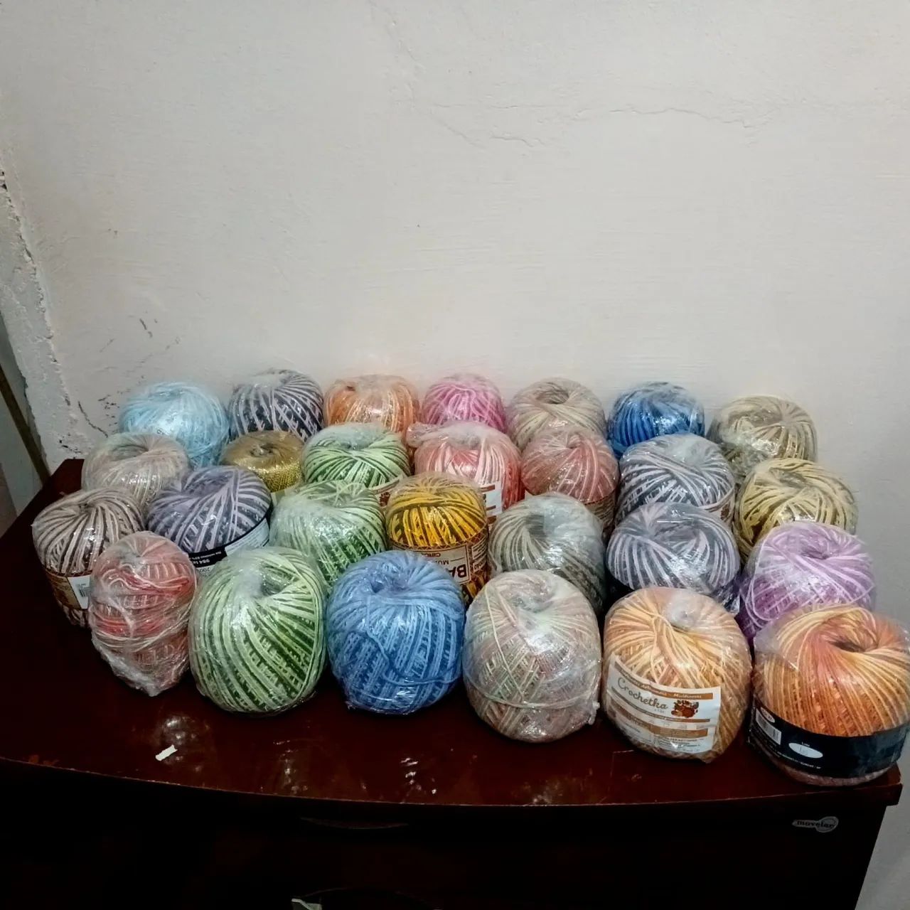 Linhas de crochê mescladas