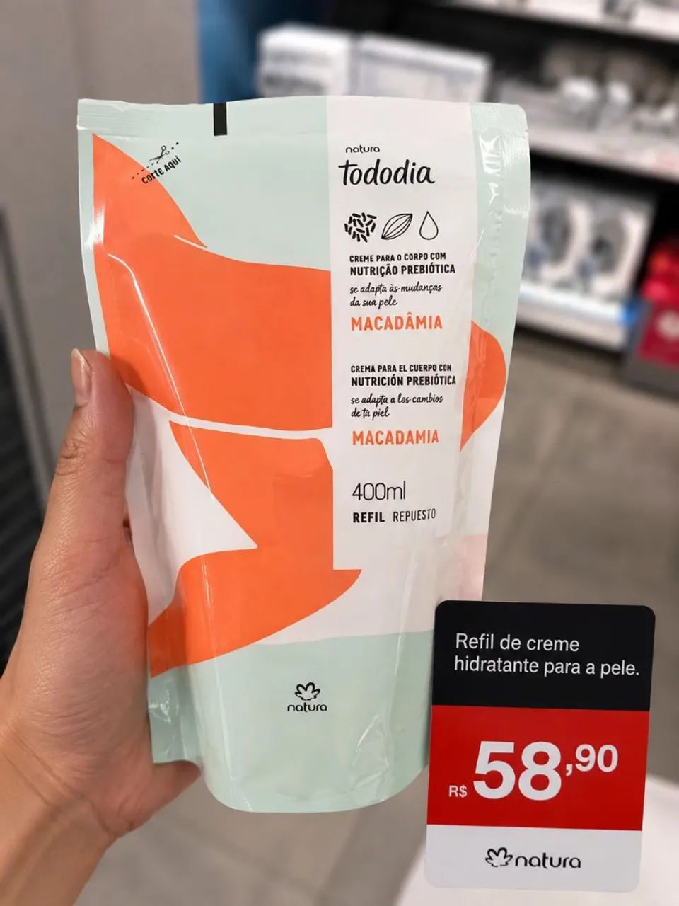 Refil de creme para o corpo Natura