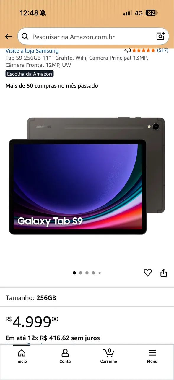 Tablet S9 Samsung com teclado e caneta - Foto 2