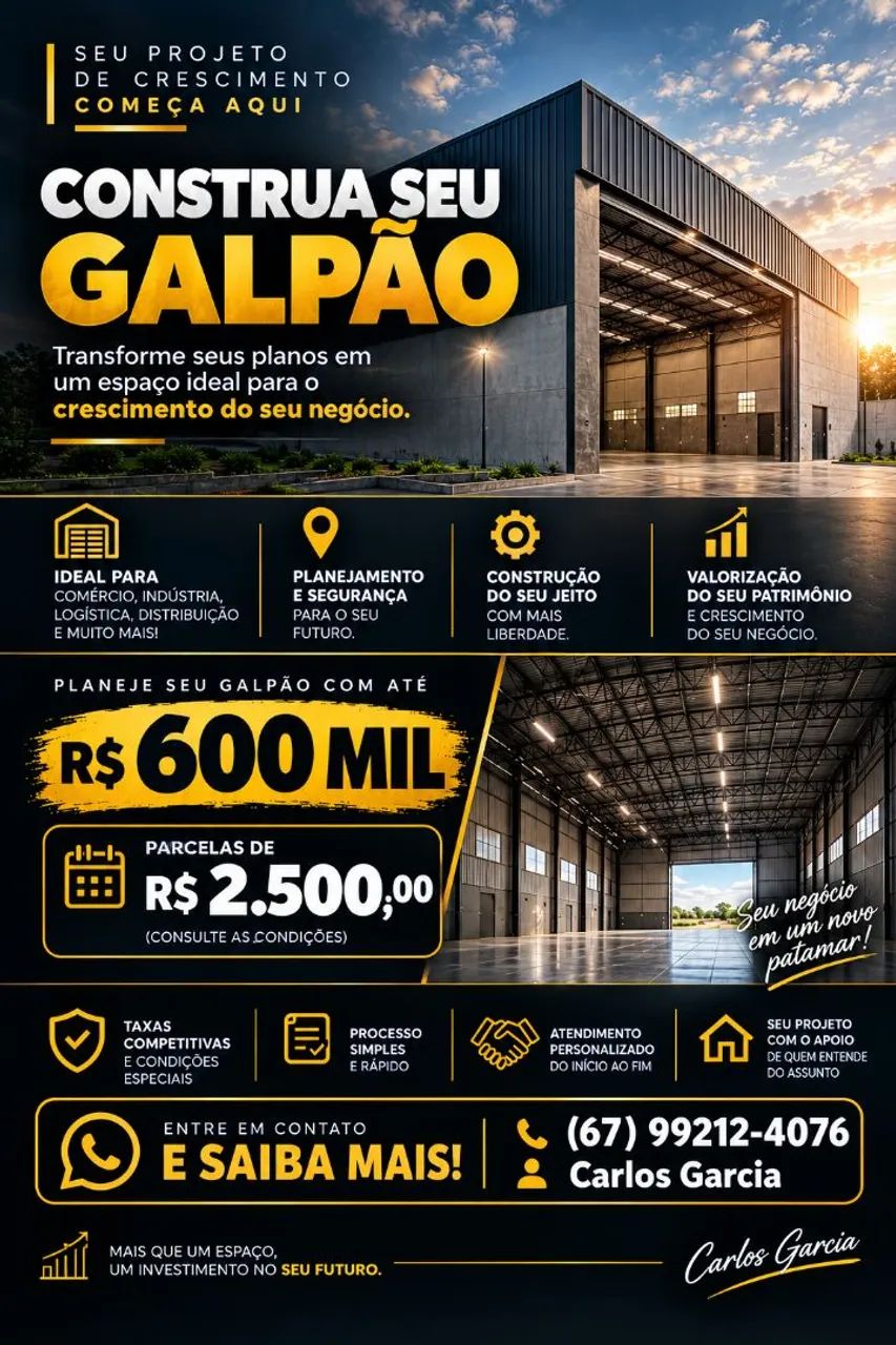 Construção de Galpão ou prédio comecial
