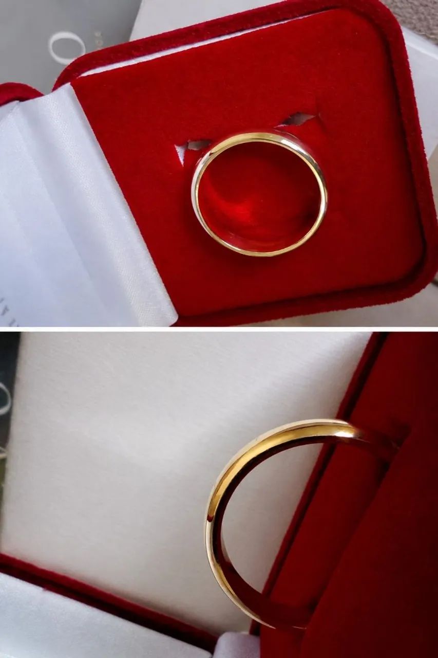 ALIANÇA DE OURO 18K NOVA - OPORTUNIDADE IMPERDÍVEL! - Foto 2