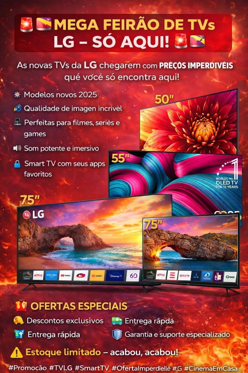 Smart tv LG novas para venda 
