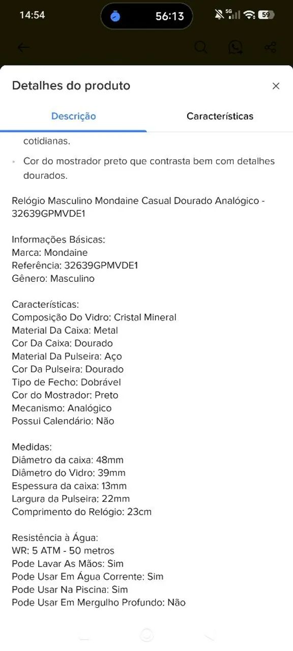 Relógio Mondaine Masculino - Foto 3