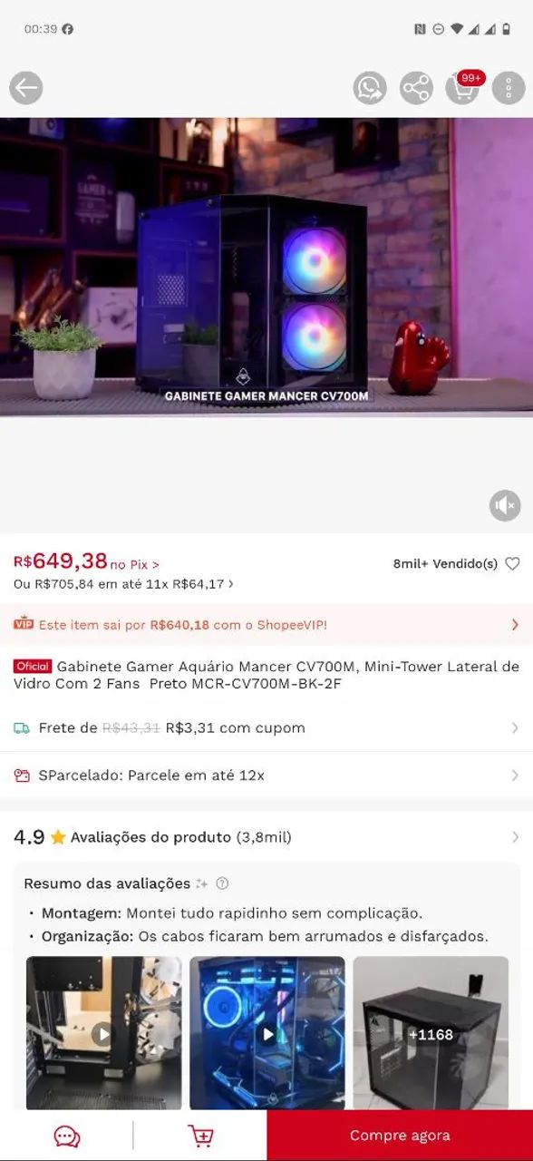 Gabinete gamer - Foto 3