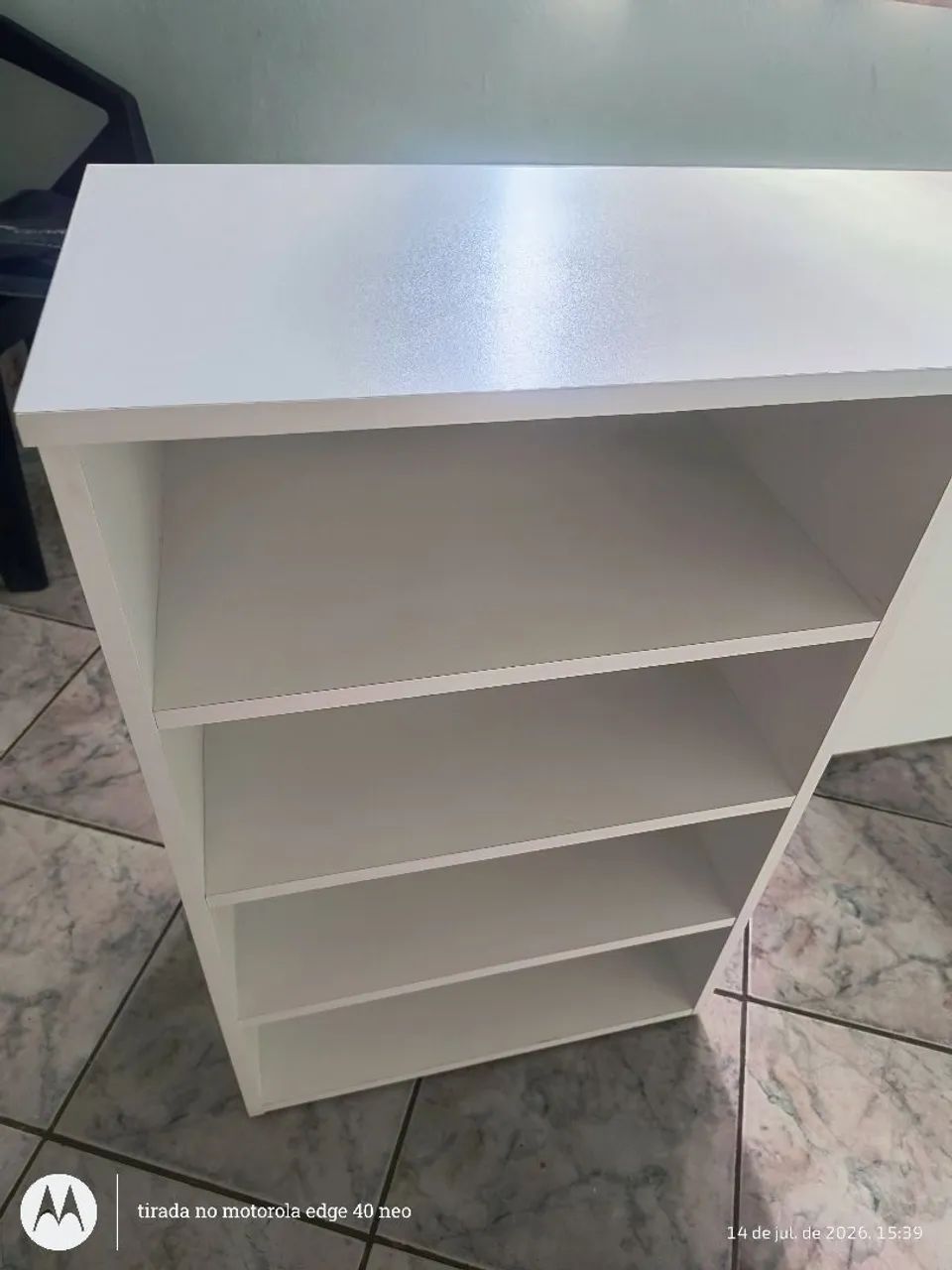 vendo mesa L completa com nicho e todos os itens acima - Foto 2