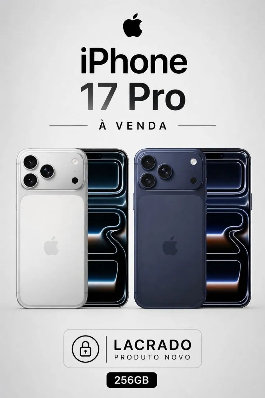 Iphone 17 Pro tenho um azul e um branco 