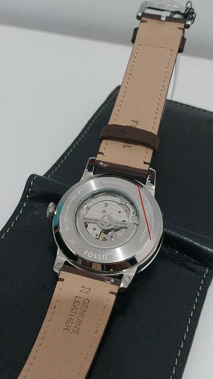 Fossil Townsman automático com movimento mecânico e mostrador esqueleto - Foto 2