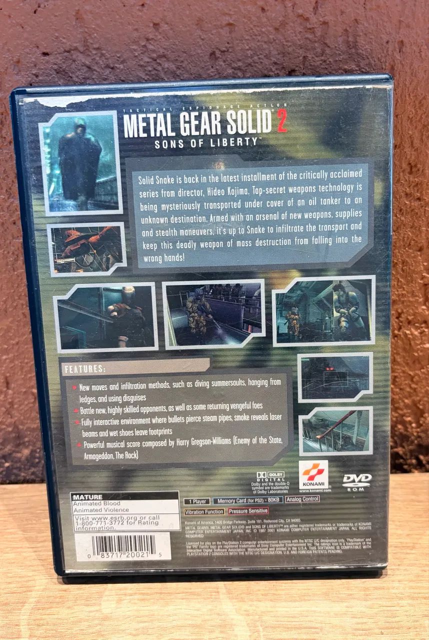 Metal Gear Solid 2 PS2 jogo original na caixa - Foto 3