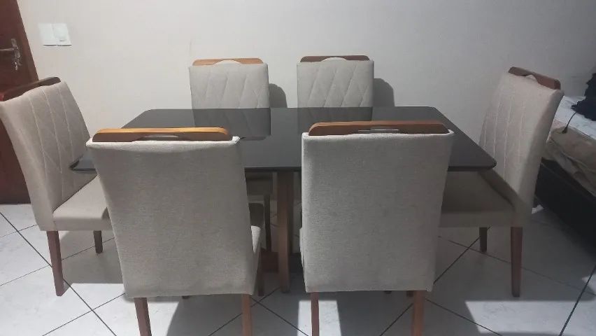 Mesa de Vidro com 6 cadeiras - Foto 2