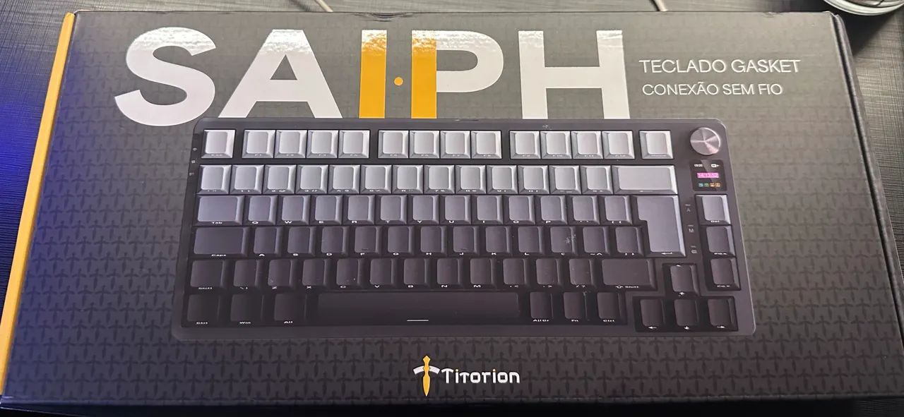 Teclado Titorion SAIPH 75% Mecânico Wireless Gasket Brancona  - Foto 2