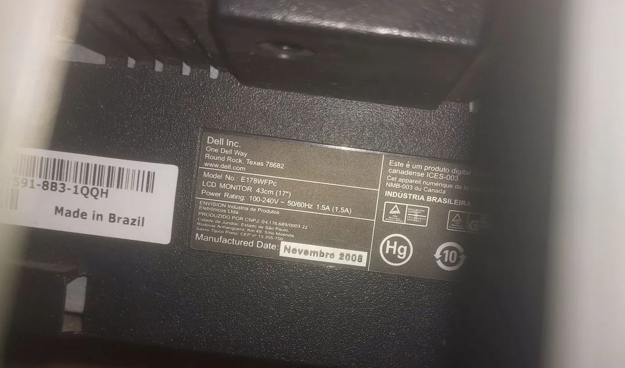 Monitor Dell E178WFPc 17" - Funcionando - Com Detalhe na Tela - Foto 2