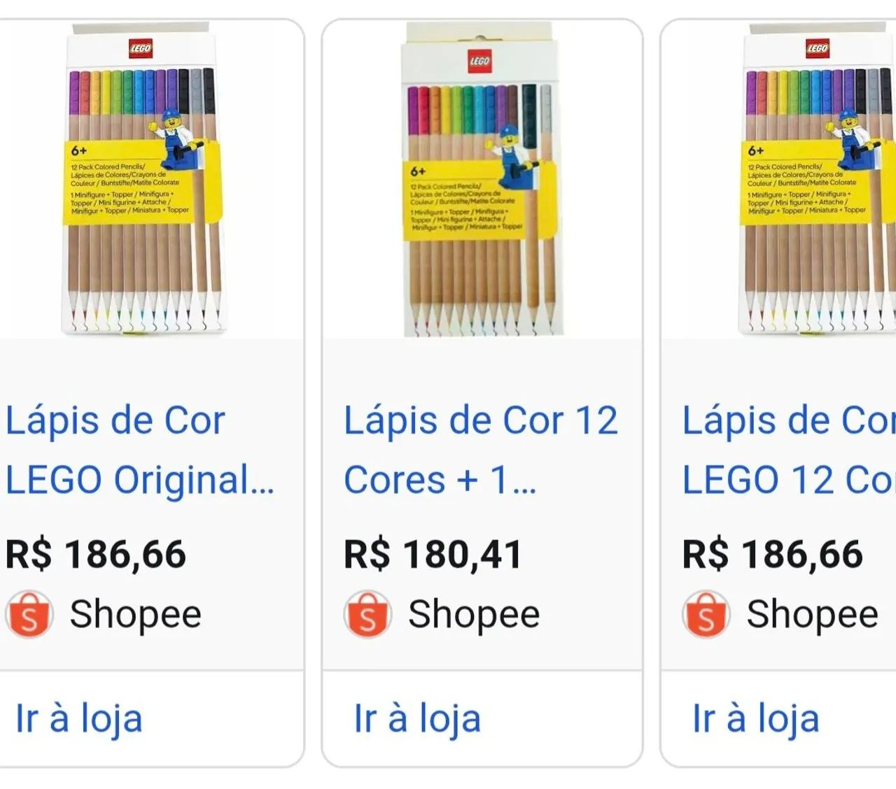 LÁPIS DE COR LEGO ORIGINAL! - Foto 3