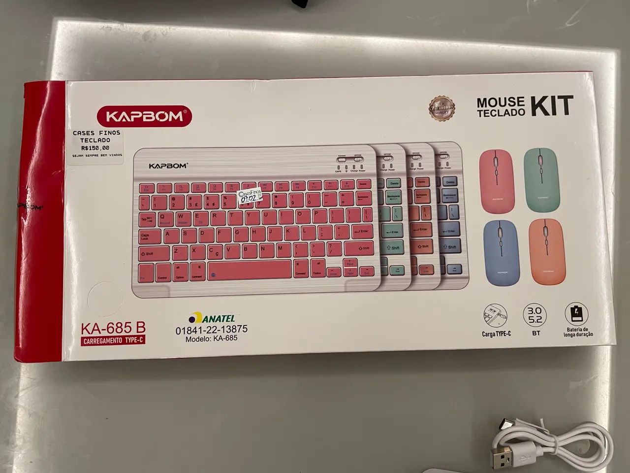 Kit Teclado e Mouse Sem fio- Bluetooth - Foto 3