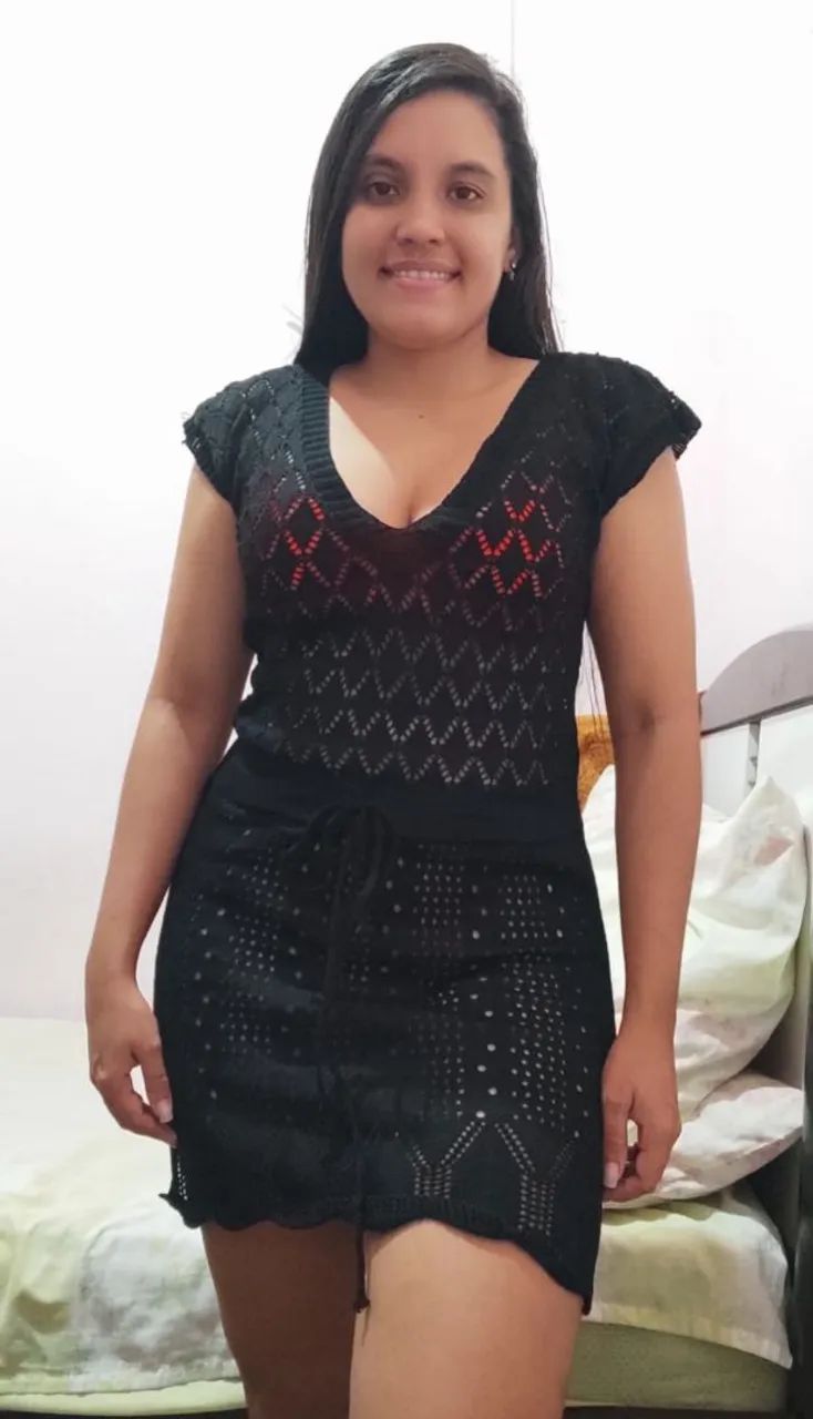Saída de praia vestido no tricot  - Foto 2