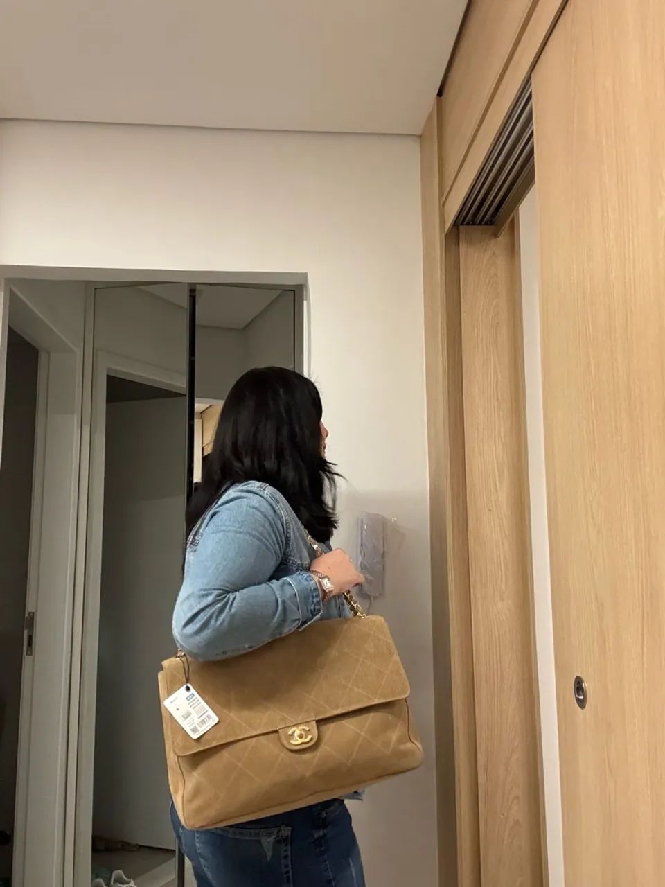Bolsa maxi Chanel camurça nova  - Foto 3