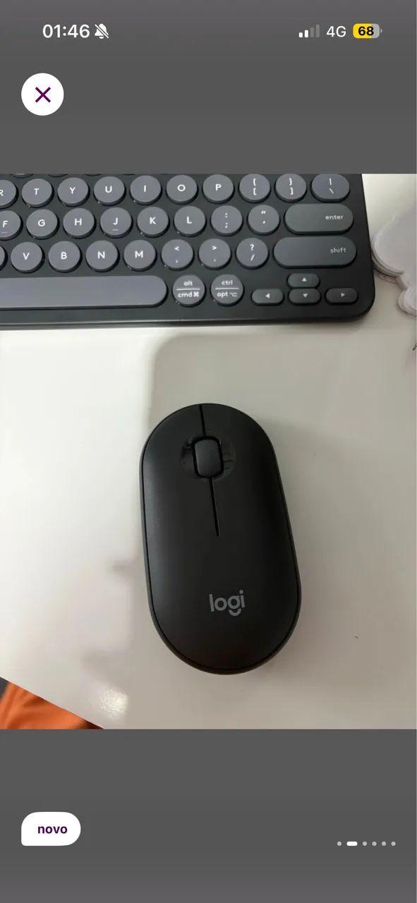 Kit mouse e teclado pebble logi grafite - Foto 2