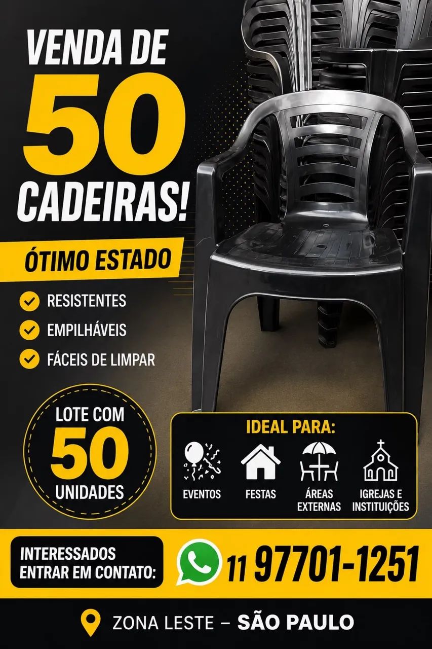 Cadeiras de plástico 