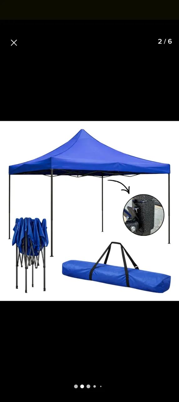 Tenda Gazebo Sanfonada 3x3 - Foto 2