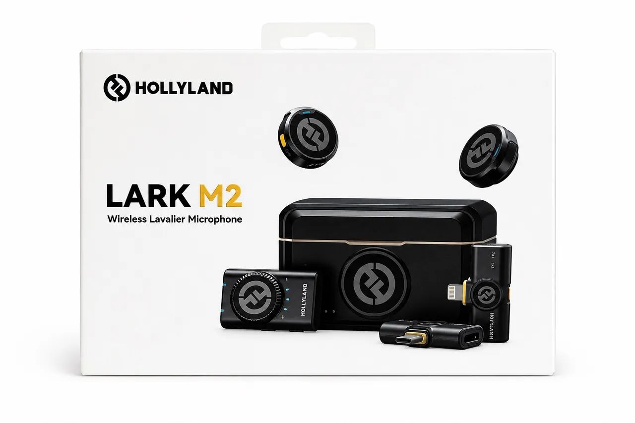 Microfone de Lapela Hollyland Lark M2 Profissional