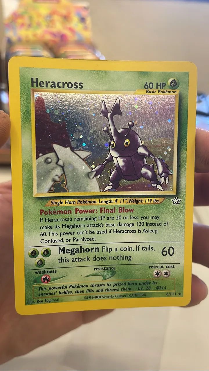 Heracross Foil 6/111 - 2000 - PT - SP - Pokémon  - Foto 2