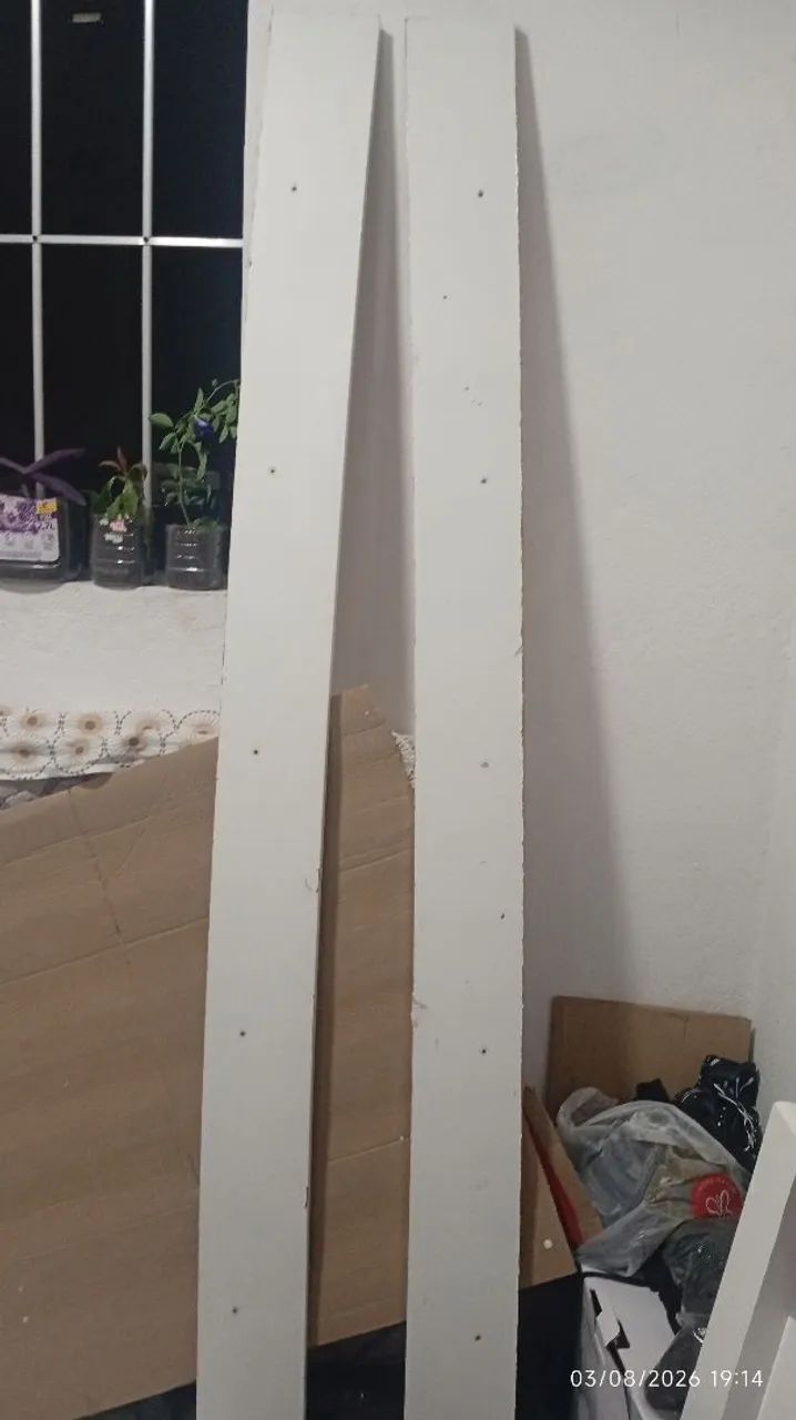 Cama de solteiro branca em MDF - Foto 2