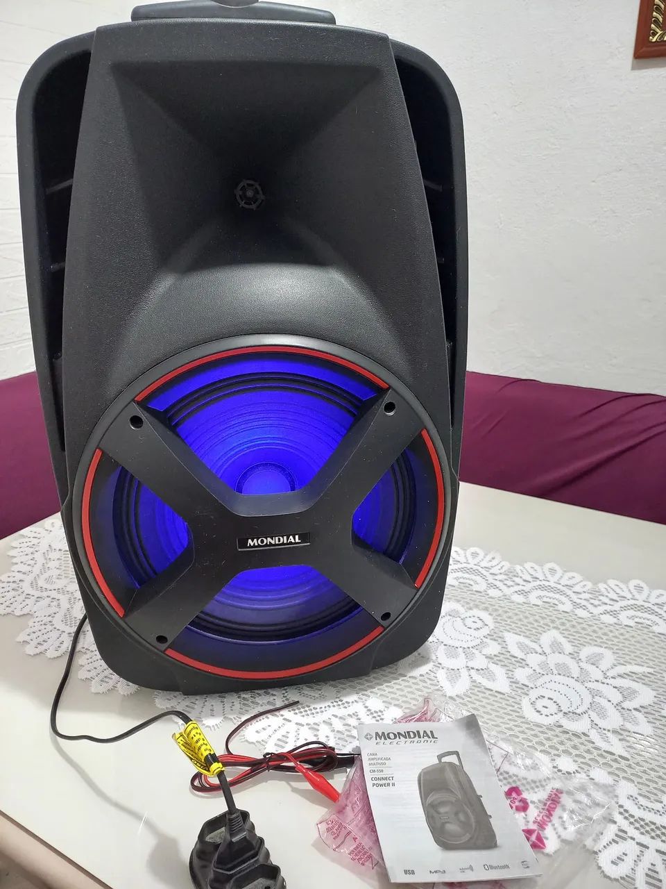 Caixa amplificada Mondial 550w filé  - Foto 5